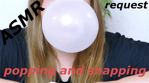 ASMR big bubbles bubble gum blowing - YouTube