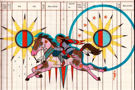 CHOCTAW ART HORSE Ledger Art, Native American - Etsy