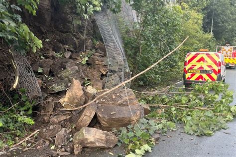 Rossendale landslip causes traffic chaos as main route between Bacup and Waterfoot closed ...