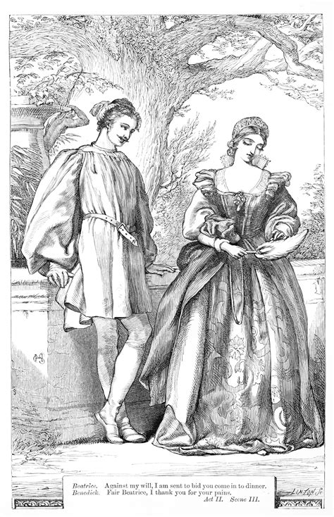 Beatrice and Benedick | Victorian Illustrated Shakespeare Archive