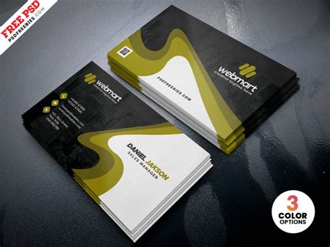 Abstract Business Card Design PSD Template | PSDFreebies.com