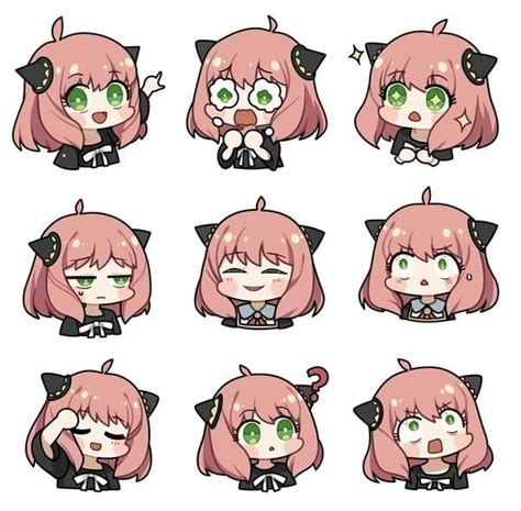 Anya expression pack - Anime Waifu | Cute doodles, Chibi anime kawaii, Anime chibi