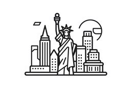 New York State Symbols Coloring - Coloring Page