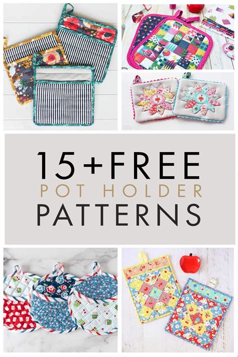 15+ FREE Pot Holder Patterns to Sew: Get Crafting | Sewing machine projects, Small sewing ...