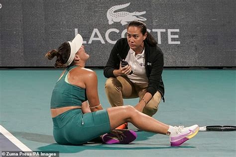 Bianca Andreescu cries out in agony after suffering a horror ankle injury at the Miami Open ...