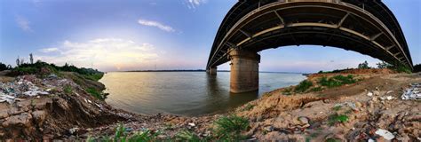 Sunset at Thang Long bridge, Hanoi, Vietnam (Cây cầu lớn Thăng Long) 360 Panorama | 360Cities