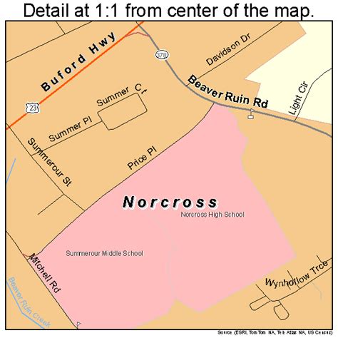 Norcross Georgia Street Map 1355776