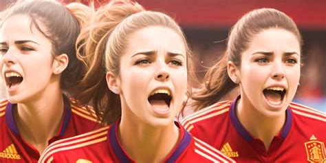 Premium AI Image | Spain's women's national football team victory