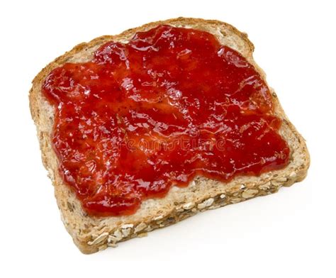 Strawberry Jam Sandwich Isolated On White Stock Photo - Image: 4583100