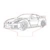 Nissan GTR R35 3d illusion lamp plan vector file - 3Bee Studio