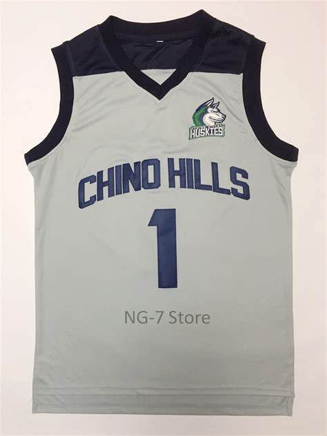 Lamelo Ball #1 Chino Hills Huskies High School Basketball Jersey Gray ...