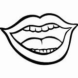Mouth Tongue Coloring Page sketch template