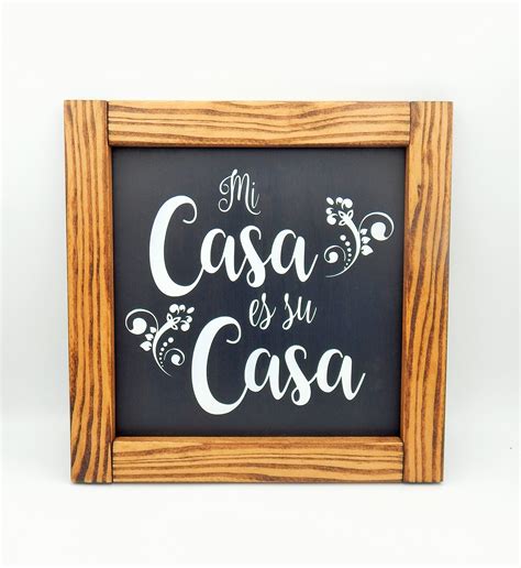 Mi Casa es su Casa Spanish home decor wood signs wall | Etsy