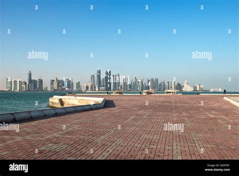 Qatar, Doha, skyline Stock Photo - Alamy