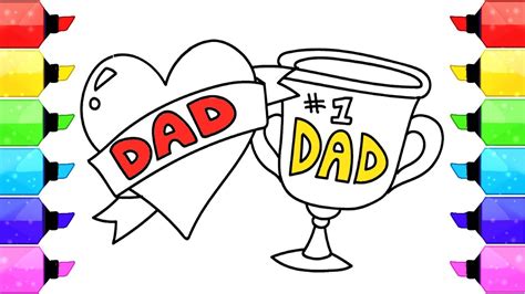 Father's Day Picture Drawing - Drawing Father Day I Love Dad Coloring Pages : Coloring Sky ...