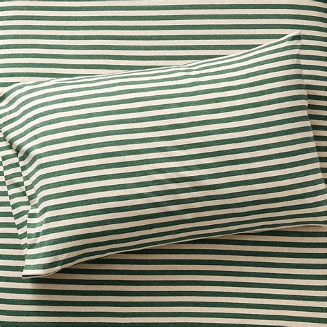 Modern Green Stripe Comfy Tee Organic Cotton Jersey Kids Bedding ...