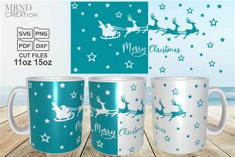 Christmas Mug Design Cut File SVG (2342139)