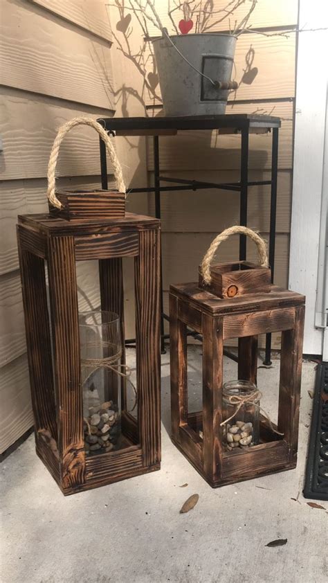 Wooden lanterns, Wooden lanterns diy, Wood lantern diy