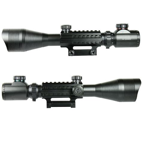 Airsoft gun pistol soft scope C4 12X50 Tactical Optical Rifle Scope Red Green Dual illuminated w ...