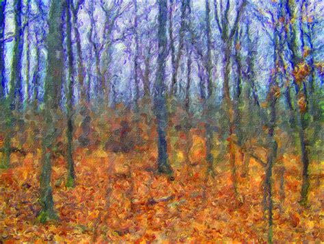 Autumn Woods Painting Free Stock Photo - Public Domain Pictures