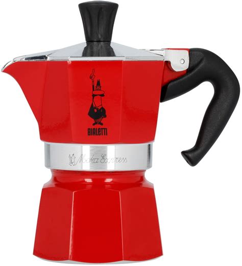 Bialetti Moka Express Stovetop Espresso Maker, Red - Crema