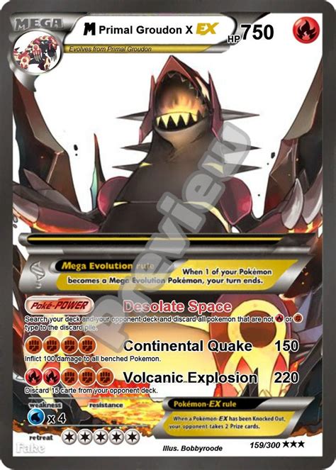 M Primal Groudon X Ex Pokemon Card - Etsy