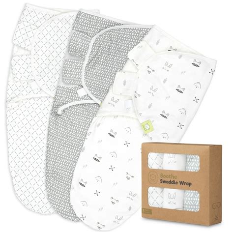 Organic Baby Swaddle Sleep Sacks - 3-Pack Newborn Baby Swaddles 0-3 Months - Ergonomic Baby ...