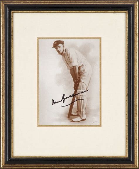 Don Bradman Signed Batting Stance Photo - Sporting - Cricket - Memorabilia