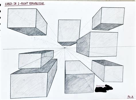 ArtStation - CUBES IN 1 AND 2-POINT PERSPECTIVE