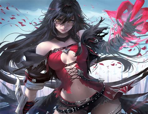 velvet crowe, artist, digital art, hd, deviantart, anime girl HD Wallpaper