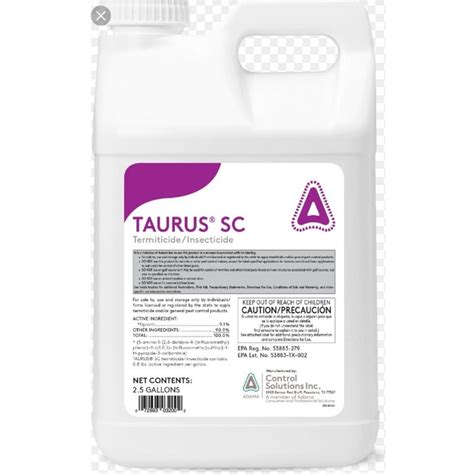 Taurus SC "Fipronil" Termiticide 1gallon Termite Control Solution Non ...