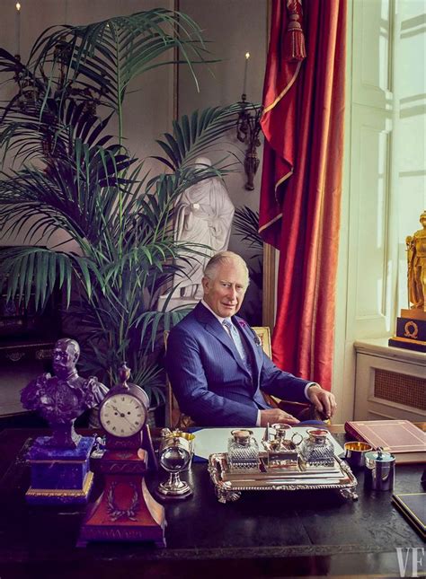 Prince Charles at His Desk