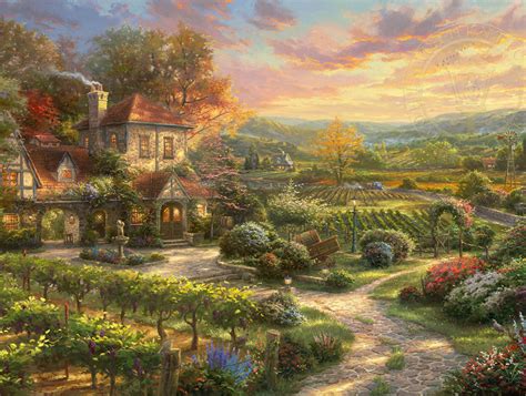 Wine & Vineyard Paintings | Thomas Kinkade Carmel & Monterey