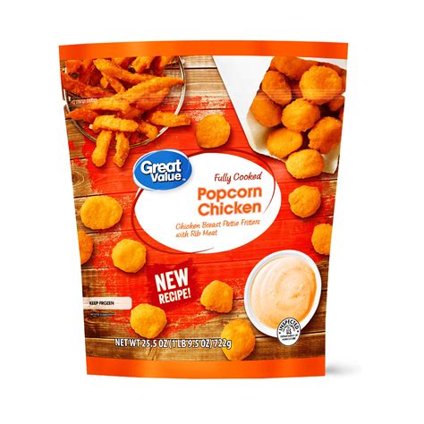 Great Value Breaded Popcorn Chicken, 25.5 oz - Walmart.com