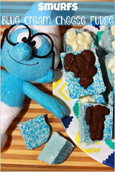 Smurfs Blue Cream Cheese Fudge - For the Love of Food