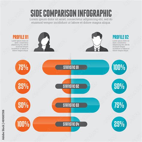 Side Comparison Infographic Stock Vector | Adobe Stock