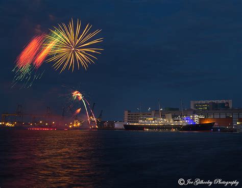 Queen's 90th Birthday Fireworks - Royal Yacht Britannia. Ocean Terminal ...