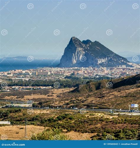 A View of the Rock of Gibraltar Stock Photo - Image of sunny, hillside ...