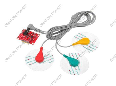 ECG Sensor with ECG Cable and Electrodes AD8232 - Omatom Power