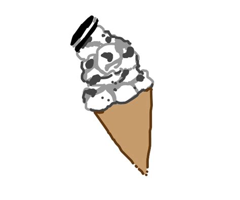 oreo ice cream cone - Drawception