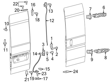 Ram ProMaster 1500 Screw. Latch. Lock. Door. (Lower). LEFT DOOR ...