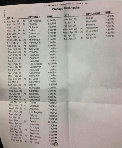 Blackhawks schedule | Blackhawks, Person