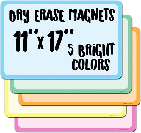 Amazon.com : Magnetic Dry Erase Whiteboard Sheet 11" x 17" - Kitchen, Fridge, Office, Classroom ...