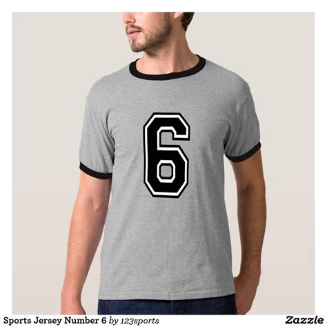 Sports Jersey Number 6 T-Shirt | Zazzle.com in 2021 | Shirts, Sports jersey, T shirt