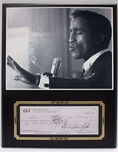 Sammy Davis Jr. Rat Pack Reproduction Signed Limited Edition Check Display | Gold Record Outlet ...