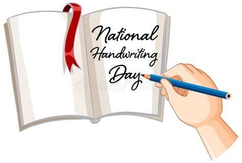 National Handwriting Day Concept Stock Vector - Illustration of font ...