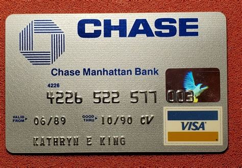 Chase Manhattan Bank Visa Credit Card exp 1990. cc1631 | eBay