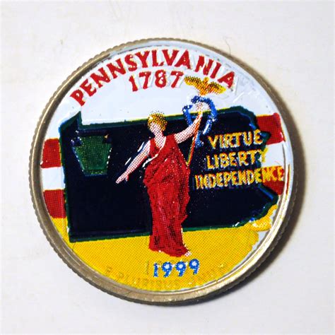 1999 D Pennsylvania Color State Quarter - Scoopy's Collection