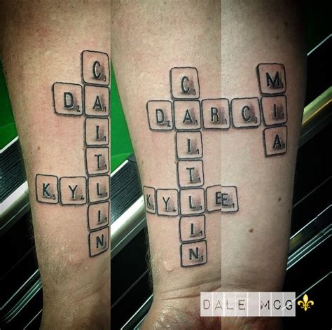 Scrabble tattoo I've done