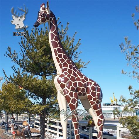 Hand Crafted Fiberglass Giraffe Statue Garden Decor Large Giraffe ...